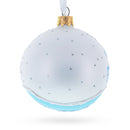 Puppy on the Snow Glass Christmas Ornament 3.25 Inches