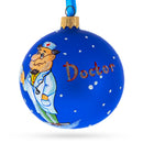 Doctor Reading Glass Ball Christmas Ornament 3.25 Inches