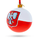 Poland Coat of Arms Glass Ball Christmas Ornament 3.25 Inches