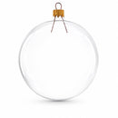 Set of 4 Clear Glass Ball Christmas Ornaments DIY Craft 4 Inches