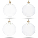 Set of 4 Clear Glass Ball Christmas Ornaments DIY Craft 4 Inches