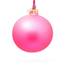 Set of 6 Solid Pink Glass Ball Christmas Ornaments 3.25 Inches