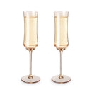 Tulip Champagne Flutes in Amber