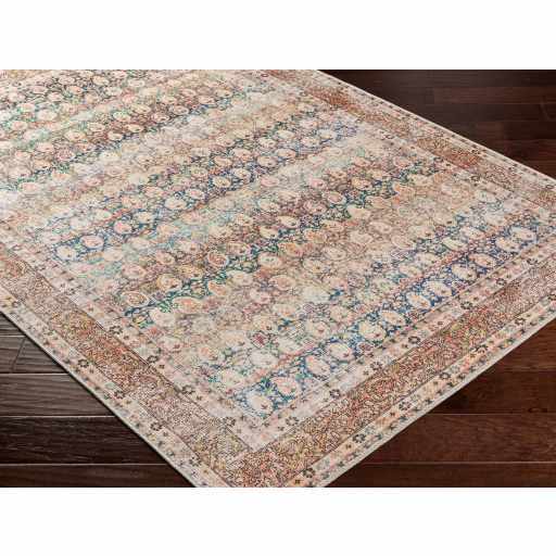 Rust Maligaya Distressed Washable Area Rug