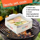 KN FLAX Paper Ramen Cooker & Portable Camping Pot for 2 Person (12 packs with 24 side dishes)