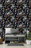 Flowers and Chain Wallpaper