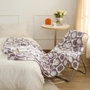 Knitted checkboard smile face gray & white blanket bedroom throw