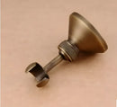 Knurled brass shower head holder wall mount bathroom hook