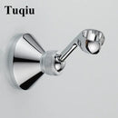 Knurled brass shower head holder wall mount bathroom hook