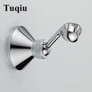 Knurled brass shower head holder wall mount bathroom hook