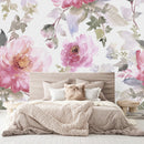 Fashionable Pink Floral Wallpaper Chic