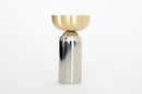Brass and Nickel "Pedestal Bowl" Round Wall Hook