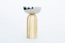 Brass and Nickel "Pedestal Bowl" Round Wall Hook