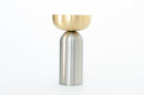 Brass and Nickel "Pedestal Bowl" Round Wall Hook