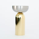 Brass and Nickel "Pedestal Bowl" Round Wall Hook