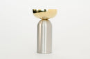 Brass and Nickel "Pedestal Bowl" Round Wall Hook