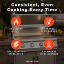 KoKoMo Grills 32-Inch Professional 72K BTU LP/NG 4 Burner Built-In Stainless Steel Gas Grill (SAK48170)