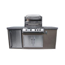 KoKoMo Grills 7FT Straight BBQ Island With Built-In BBQ And Refrigerator [Made-To-Order] (SAK46187)