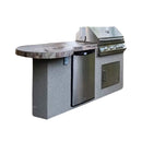 KoKoMo Grills Maui 7FT BBQ Island With 33-Inch Round Bar, LED Lights And Built-In BBQ [Made-To-Order] (SAK25961)