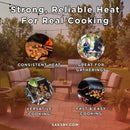 KoKoMo Grills Mini Maui 6FT BBQ Island With LED Lights, Built-In BBQ And Refrigerator [Made-To-Order] (SAK53828)
