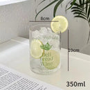 Korean frosted glass cups – kitchen fresh deli graphic tumbler
