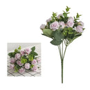 Korean style pink & white artificial roses bouquet living room decor