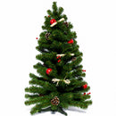 Ukrainian Tabletop Christmas Tree w. Straw Bows, Apples & Pine Cones 27.5 Inches