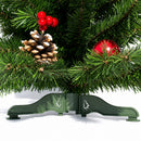 Ukrainian Tabletop Christmas Tree w. Straw Bows, Apples & Pine Cones 27.5 Inches