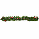 Ukrainian Christmas Garland w. Straw Bows, Apples & Pine Cones 59 Inches
