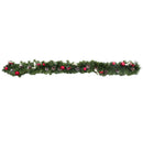 Ukrainian Christmas Garland w. Straw Bows, Apples & Pine Cones 59 Inches