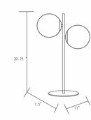 Mustard Modern Table Lamp with glass details for bedside or console tables