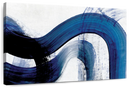 Blue Abstract Curves Wall Art