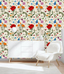 Red Poppy and Flowers Wallpaper