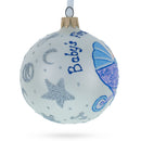 Boy in Cozy Stroller Baby's First Glass Ball Christmas Ornament 3.25 Inches