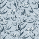 Voguish Grey Floral Wallpaper Tasteful
