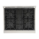 Kucht 30" Gas Range in Stainless Steel with Red Oven Door, KNG301-R
