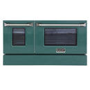 Kucht 48" Propane Range in Stainless Steel, Green Doors, KNG481/LP-G