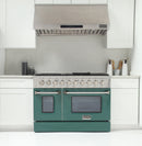 Kucht 48" Propane Range in Stainless Steel, Green Doors, KNG481/LP-G