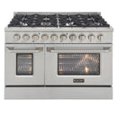 Kucht 48" Propane Range in Stainless Steel, Silver Doors, KNG481/LP-S