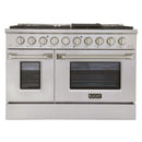 Kucht 48" Propane Range in Stainless Steel, Silver Doors, KNG481/LP-S