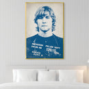 Kurt Cobain Mugshot Blue Canvas