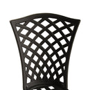 Modern Outdoor Patio Garden Aluminum 3 Piece Bistro Set in Sand Black
