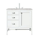 James Martin Addison 36" Single Bathroom Vanity, Glossy White