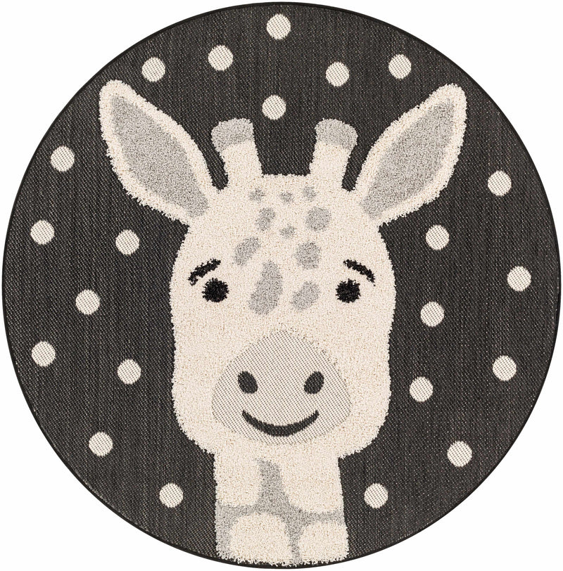 Kids Giraffe Round Nursery Rug