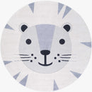 Kids Lion Animal Print Nursery Outdoor Area Rug - Clearance