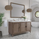 James Martin Portland 60" Single Bathroom Vanity, Whitewashed Walnut