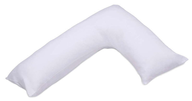 L-Shaped Body Pillow - Prenatal Pregnancy Pillow - Side Sleeper, Superior, White