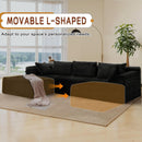 108 Inch L Shape Modular Sectional Sofa Corduroy Fabric For Living Room Comfort Everyday