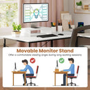 L Shaped Computer Desk With USB Ports And Monitor Shelf 95 Inch Two Person
