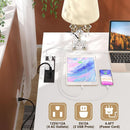 L Shaped Computer Desk with Power Outlets and USB Ports